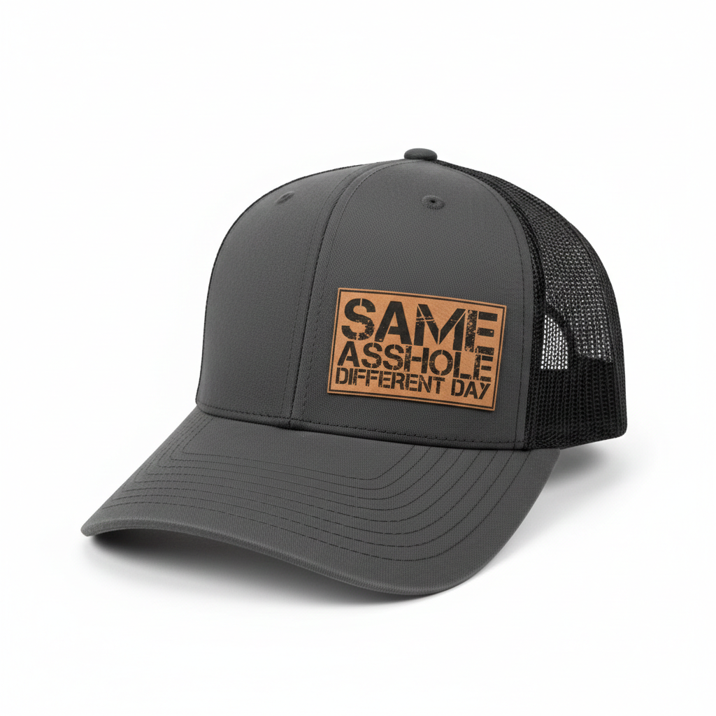 Same Asshole Different Day Hat, Funny Patch Hat