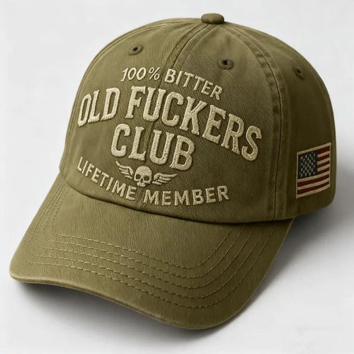 100% Bitter Old F*ckers Club Life Time Member Hat