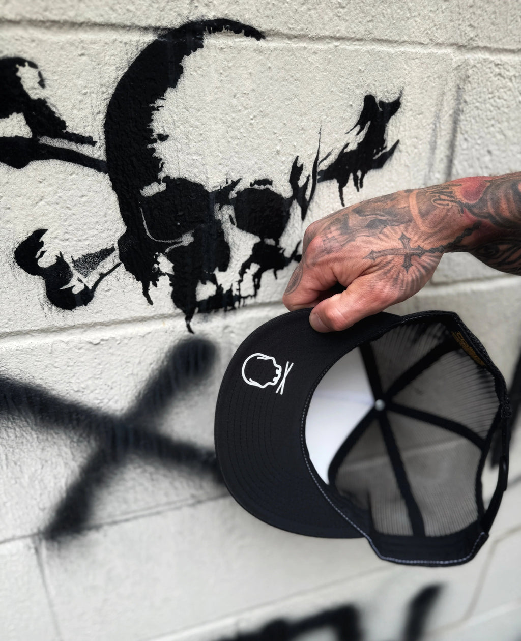 LET 'EM HATE Black Hat with White Print - Adjustable Snapback