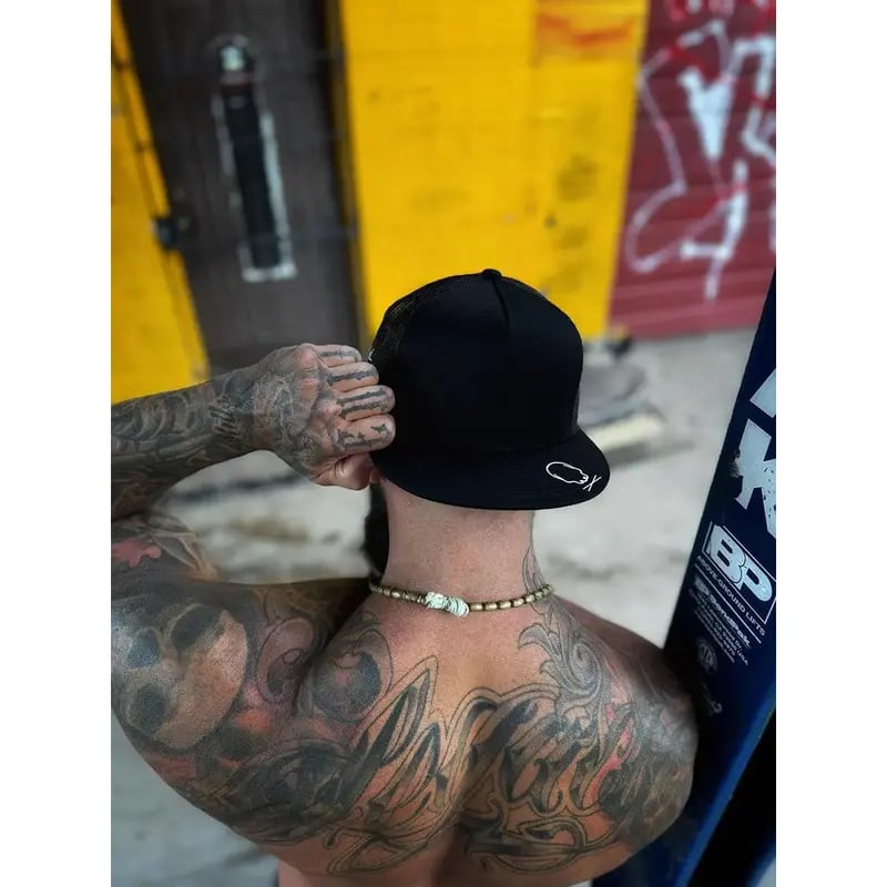 LET 'EM HATE Black Hat with White Print - Adjustable Snapback