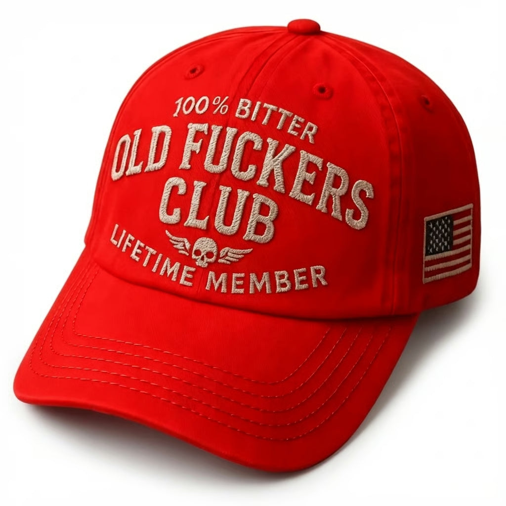 100% Bitter Old F*ckers Club Life Time Member Hat