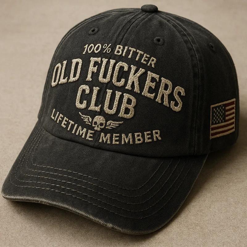 100% Bitter Old F*ckers Club Life Time Member Hat