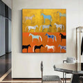 Chromatic Horses in Motion Abstract