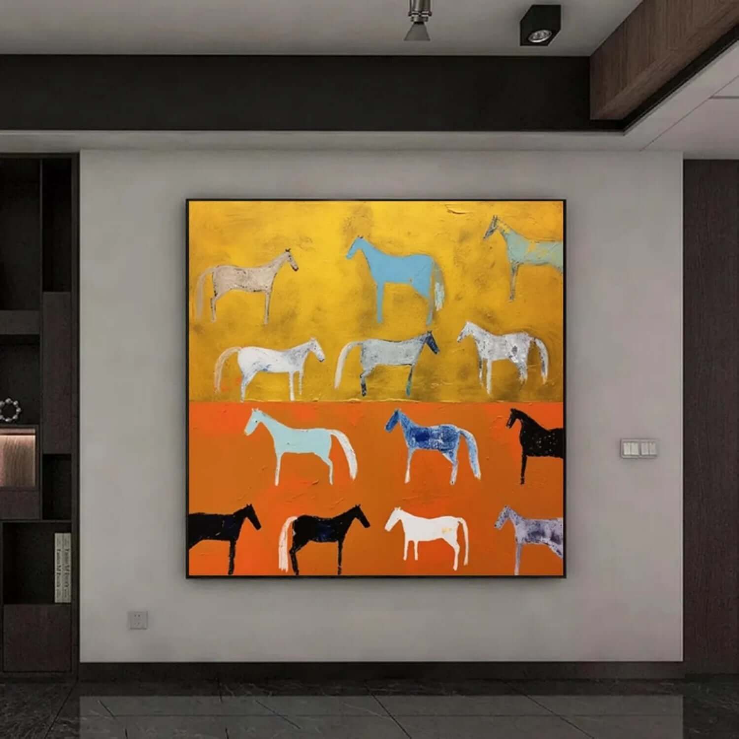 Chromatic Horses in Motion Abstract
