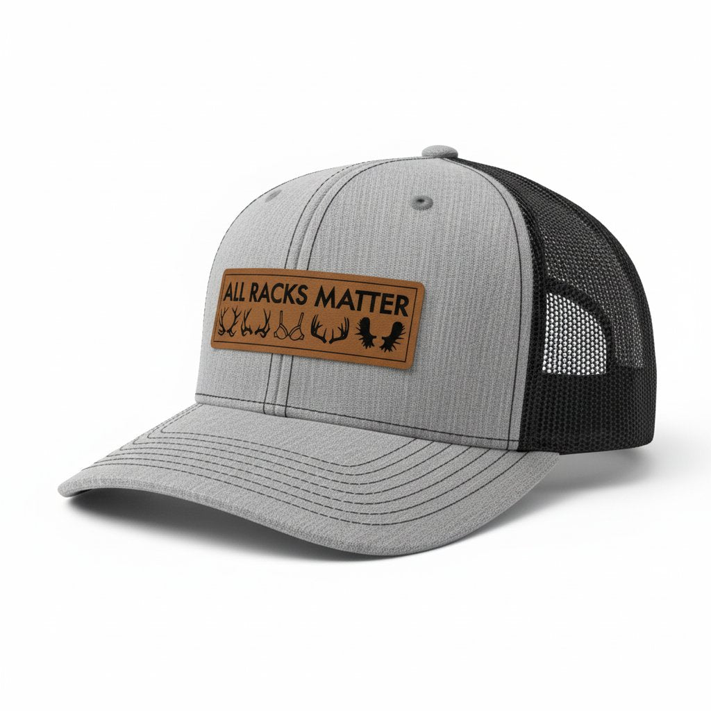 All Racks Matter Leather Patch Trucker Hat